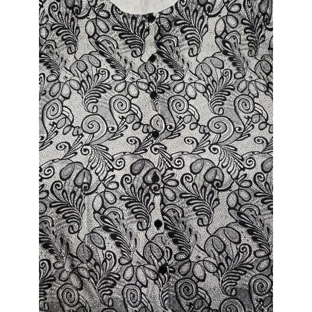 Joseph A. Button Down Cardigan Sweater Paisley Print Womens Size XL - Picture 4 of 4